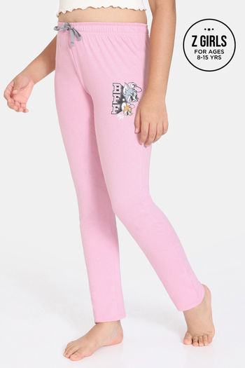 Buy Rosaline Girls Tom & Jerry Knit Cotton Pyjama - Pink Nectar